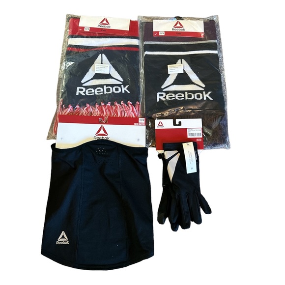 NWT Reebok Bundle - 2 Scarves, Running Gloves & Neck Gaitor - Picture 6 of 6